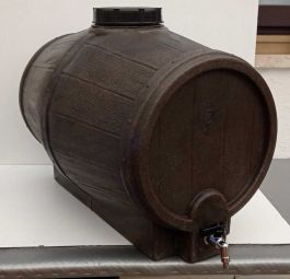 Botte barile vino polietilene finto legno con rubinetto 200Lt