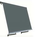 Tenda da sole a caduta 400X300 cm in alluminio da balcone asta per inclinazione e bracci antracite