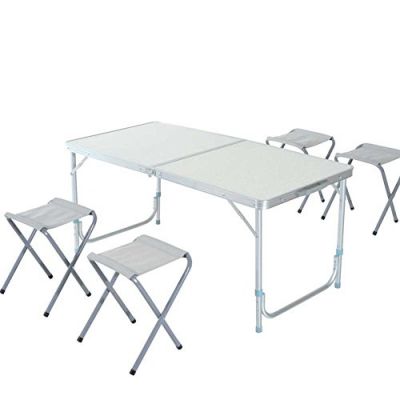 set tavolo pic nic 120 x 60 +4 sgabelli richiudibile salvaspazio 