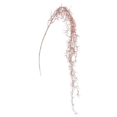 Ramo decorazione natalizia rosa gold 112 cm pendente 