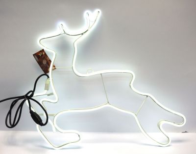 Renna 52x63cm 324 led bianco freddo illuminazione natalizia