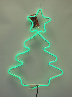 Abete 42x55cm 216 led verde tubo di luce da luminoso da eterno