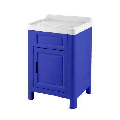 Lavabo con mobile lavatoio artu' mobiletto bagno in resina blu