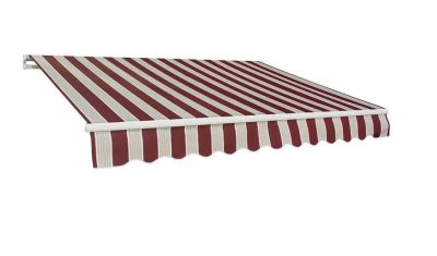 Tenda da sole a barra quadra 300x200 cm avvolgibile rigato bordeaux