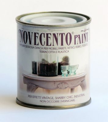 Novecento pittura gessosa opaca shabby chic paint grigio 125ml