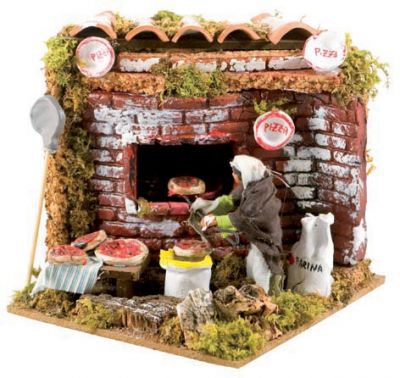 Pastore personaggi per presepe pizzaiolo in movimento 17x17 cm