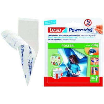 Fascia biadesiva powerstrips poster tesa pz 20 tenuta max 200gr 