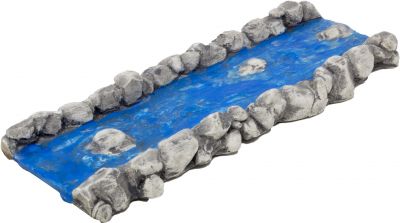 Fiume per presepe con pietre letto fiume retto cm.16,5  