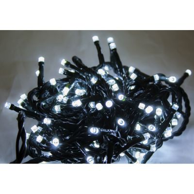 Catena Luminosa Bianco Freddo Interno Esterno con 8 Giochi di luce 300 led 