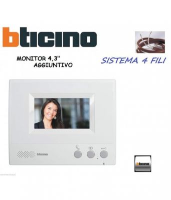 MONITOR AGGIUNTIVO PER VIDEOCITOFONO 315511 - 315311 BTICINO