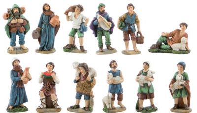 Pastore in resina personaggi per presepe 1pz 20 cm assortito