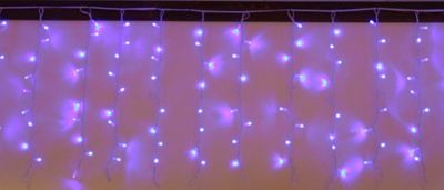 Tenda 250 LED con 50 led flash e 200 led fissi blu luci di Natale Prolungabile 5 m Blu