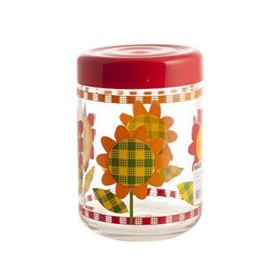Barattolo Vetro Girasole New Trasparente Multicolore articoli per la cucina 