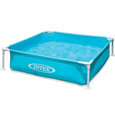 Intex Piscina piccola quadrata per bambini 122 cm con struttura tubolare