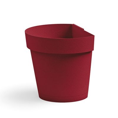 Vaso da giardino a muro Cleo resina per arredo interno esterno 25cm rosso