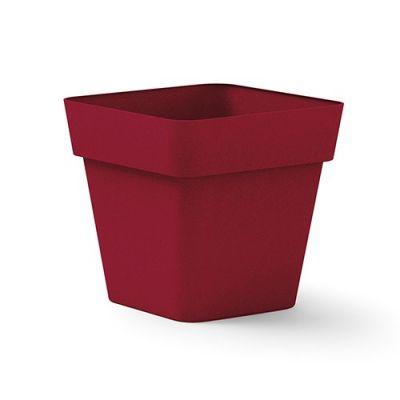 Vaso da giardino quadrato Cleo resina per arredo interno esterno 20 cm rosso 