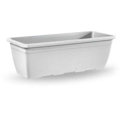 Vaso da giardino cassetta naxos 60 cm bianco in plastica 