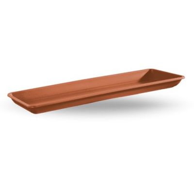 Sottocassetta sottovaso per vaso da giardino Naxos in plastica 50 cm terracotta