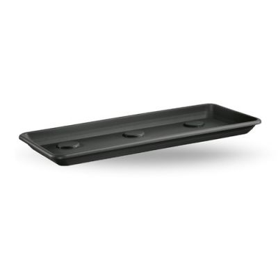 Sottofioriera sottovaso Anthea 80 cm antracite in plastica per vaso da giardino