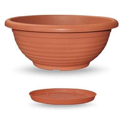 VASO DA GIARDINO CIOTOLA NAPOLI CON SOTTOVASO