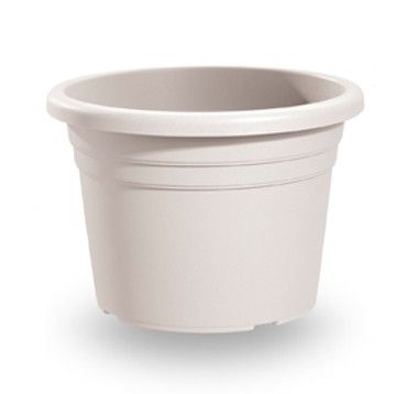 Vaso in plastica cilindro Jesolo arredo giardino piante fiori 14 cm bianco 