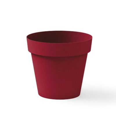 Vaso da giardino rotondo Cleo resina per arredo interno esterno 20 cm rosso