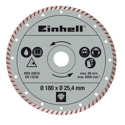 Einhell Disco Diamantato Turbo  per tagliapietre 180 x 25,4 x 2,2 mm