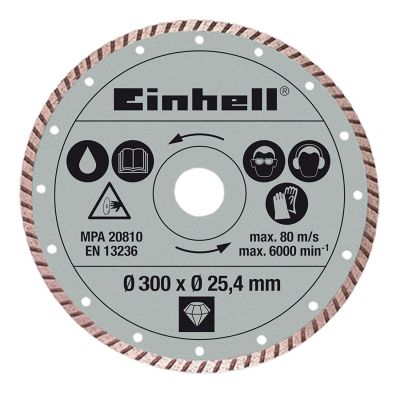 Einhell Disco Diamantato Turbo per tagliapietre 300 x 25,4 x 2,2 mm