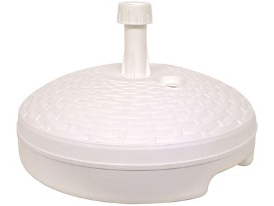 Basi per ombrelloni in resina effetto rattan plastica Bianco 45cm base 