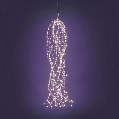 Cascata di 300 LED bianco caldo H100 15 singoli fili lunga 4 m luci di Natale illuminazione 
