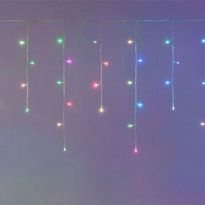 Tenda a cascata 180 led rgb uso esterno cavo bianco uso esterno