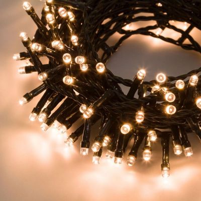 Catena di luci bianco caldo 1200 led 5 mm da esterno