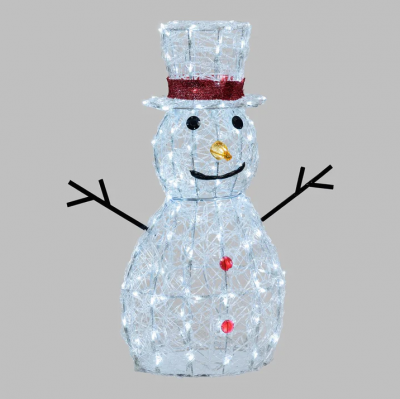 Pupazzo di neve con luci 180 led ripiegabile e salvaspazio per decorazioni natalizie 	