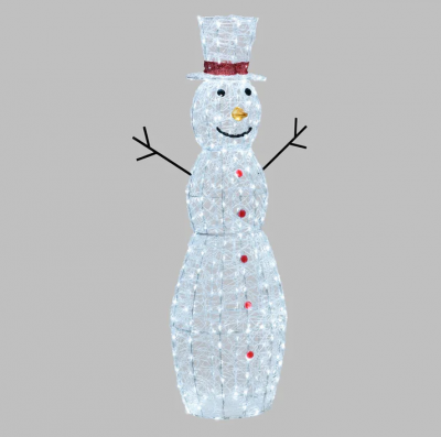 Pupazzo di neve con luci 260 led ripiegabile e salvaspazio per decorazioni natalizie