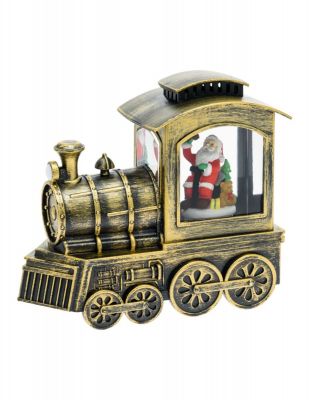 Trenino natalizio 18 cm con led bianco caldo per decorazioni natalizie 