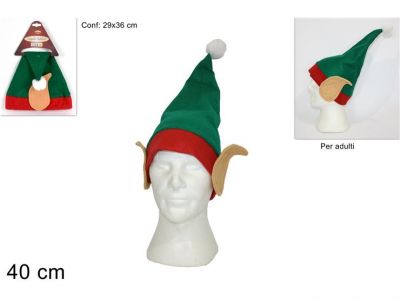 capellino da elfo o folletto di Natale per adulti 