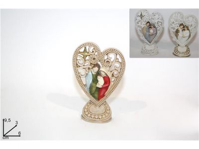 Cuore stilizzato con sacra famiglia