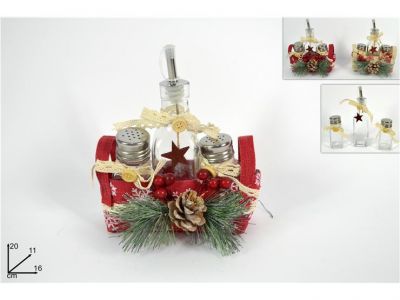 SET MENAGE VETRO 3PZ CON CESTO