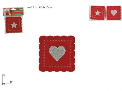 SOTTOBICCHIERE FELTRO SET 6PZ