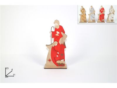 Sacra famiglia in legno 23 cm