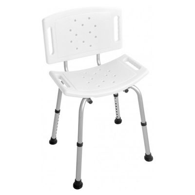 Sedia doccia per anziani o disabili regolabile bianco 56X48X85 cm