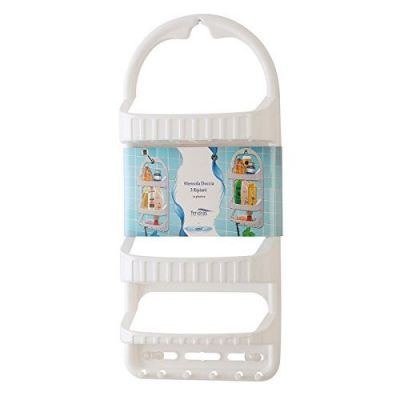 Mensola doccia Ankora rettangolare 3 ripiani in plastica bianco 27X12X62 cm 