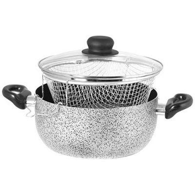 Home Salt N'Pepper pentola friggitrice in alluminio rivestimento antiaderente 24 cm