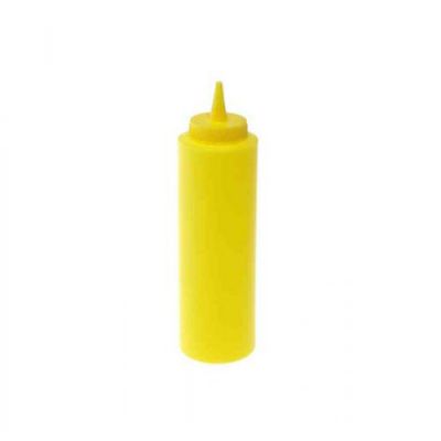 Dosatore per condimento in polietilene giallo bottiglia  lt 0.25