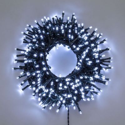 Catena luminosa per esterno 432 Miniled Bianco freddo cavo verde con controller con timer 