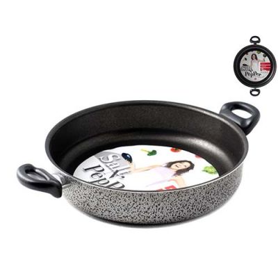  HOME Tegame due manici antiaderente stone cm26 Pentole cucina Nuovo