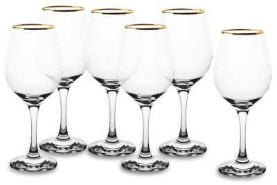 6 Calici Bordo Oro cl46