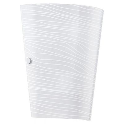 EGLO LAMPADA IN ACCIAIO CROMATO E VETRO SATINATO BIANCO 18,5X23 cm