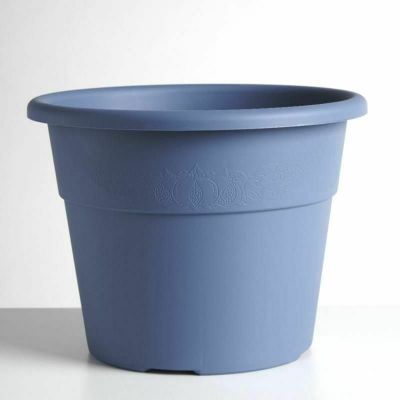 Vaso in plastica per interno/esterno cilindro con decorazioni bama vari colori 