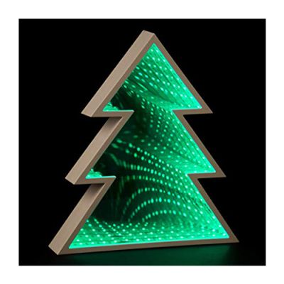 Albero di natale per decorazione 30CM con specchio verde effetto profondità